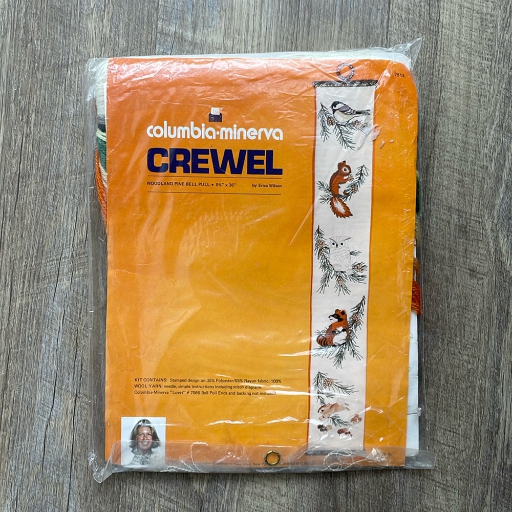 •| vintage crewel kit